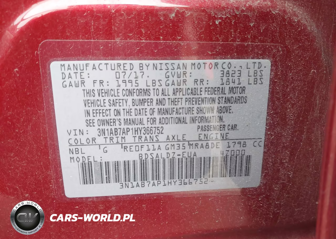 2017 Nissan Sentra Sv VIN:3N1AB7AP1HY366752 - 9