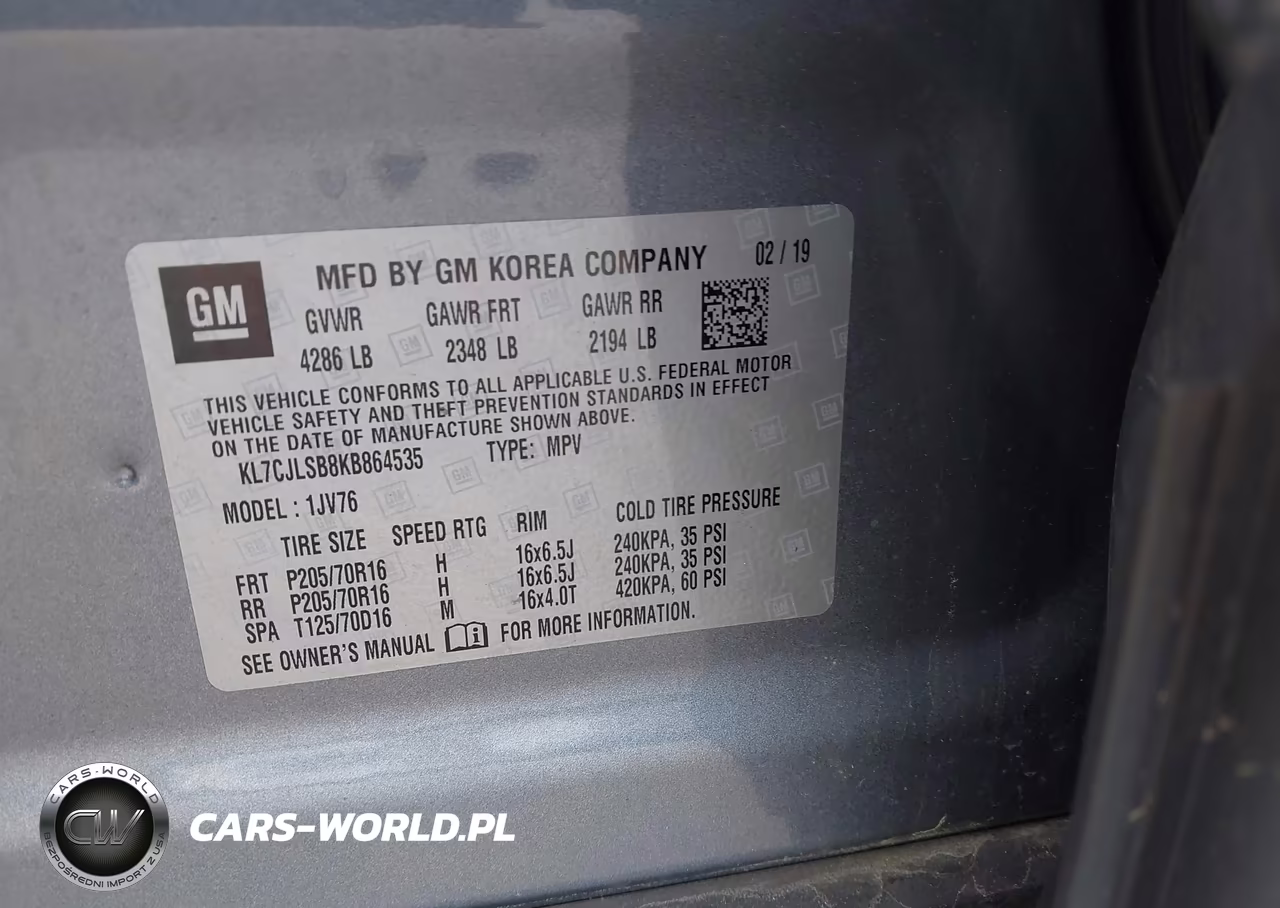 2019 Chevrolet Trax Lt VIN:KL7CJLSB8KB864535 - 9
