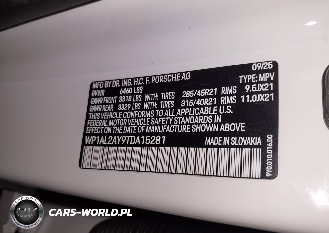 2026 Porsche Cayenne S VIN:WP1AL2AY9TDA15281 - 9