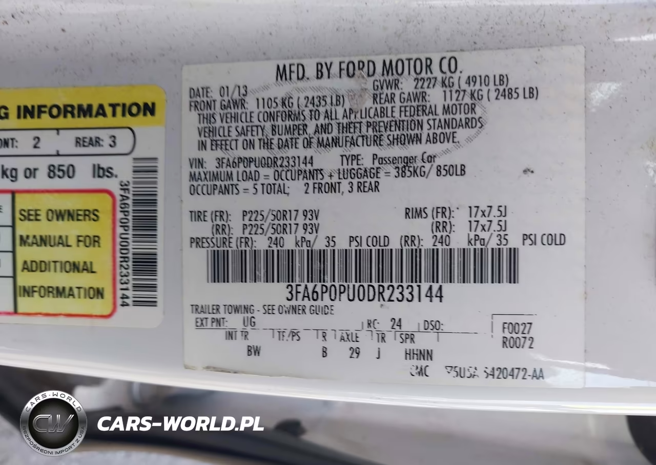 2013 Ford Fusion Energi Se Luxury VIN:3FA6P0PU0DR233144 - 9