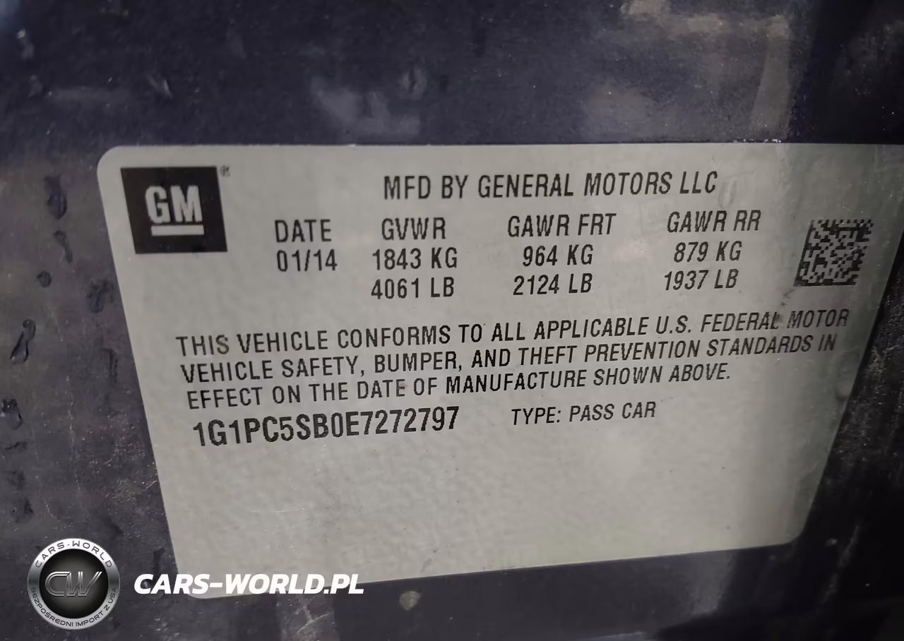 2014 Chevrolet Cruze 1Lt Auto VIN:1G1PC5SB0E7272797 - 9