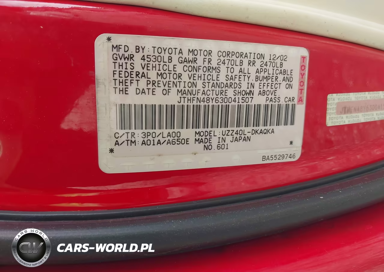2003 Lexus Sc 430 VIN:JTHFN48Y630041507 - 9
