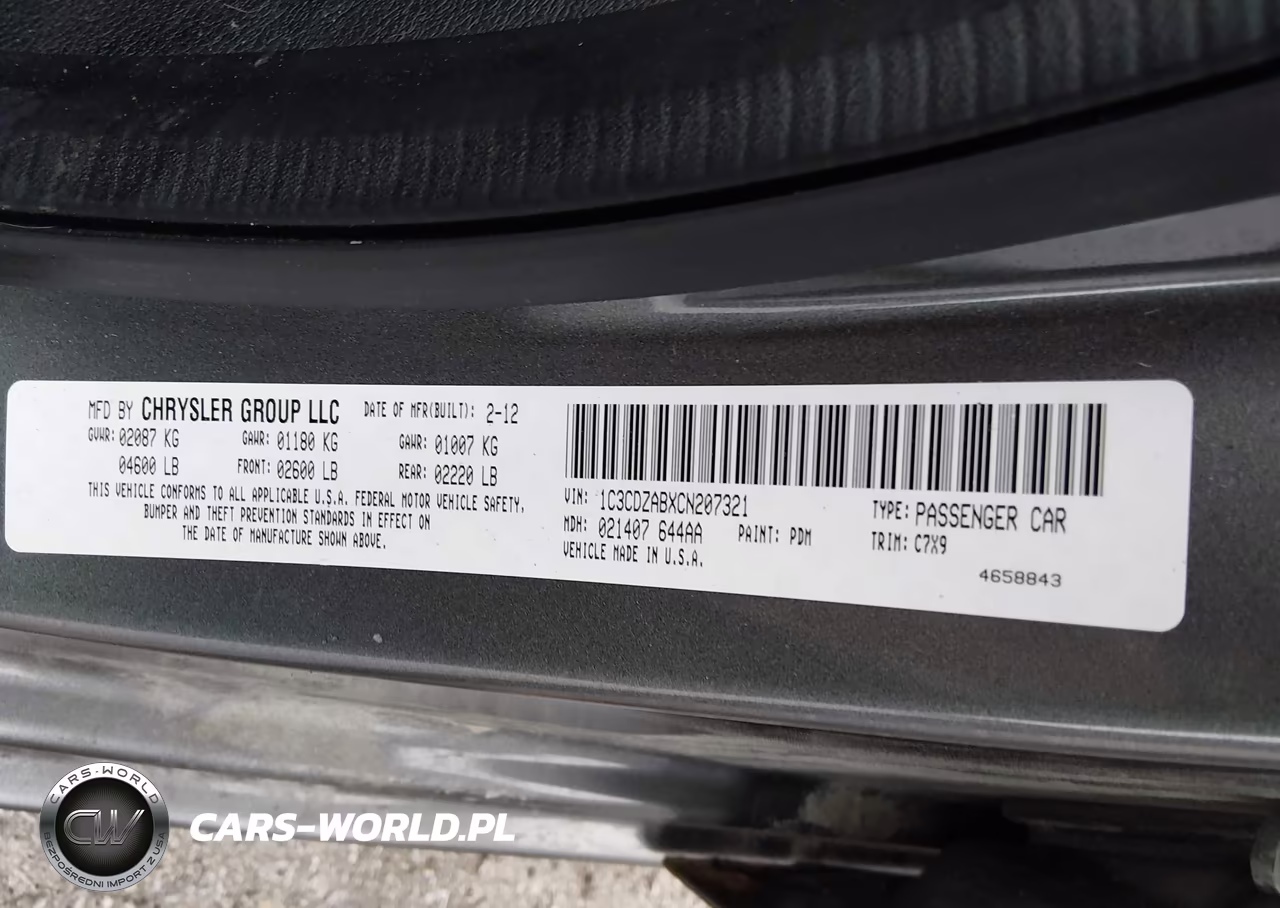 2012 Dodge Avenger Se VIN:1C3CDZABXCN207321 - 9