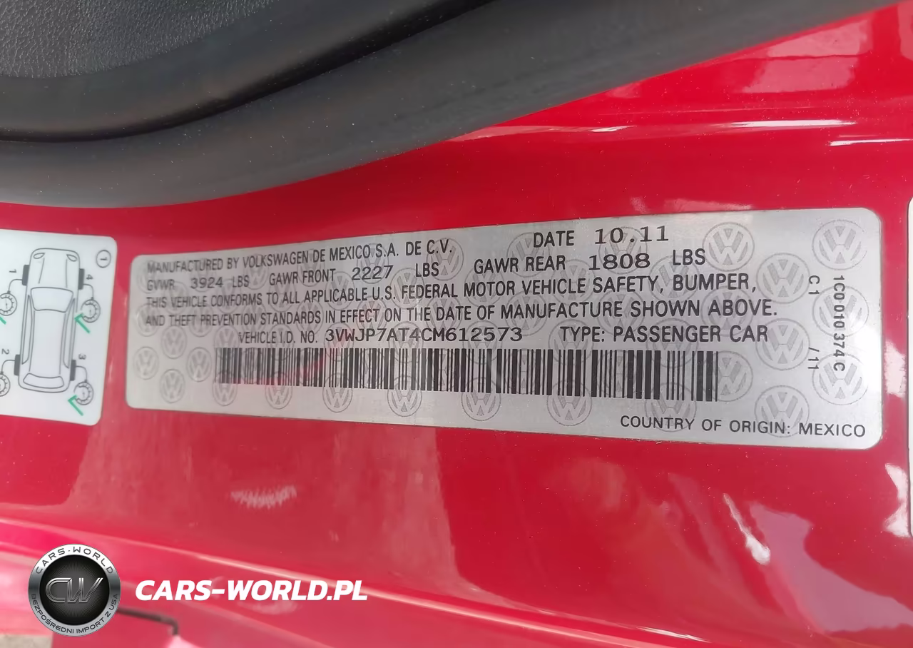 2012 Volkswagen Beetle 2.5L VIN:3VWJP7AT4CM612573 - 9