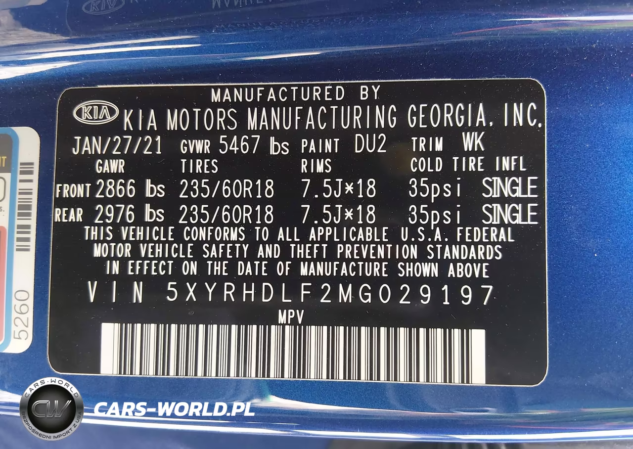 2021 Kia Sorento Ex VIN:5XYRHDLF2MG029197 - 9