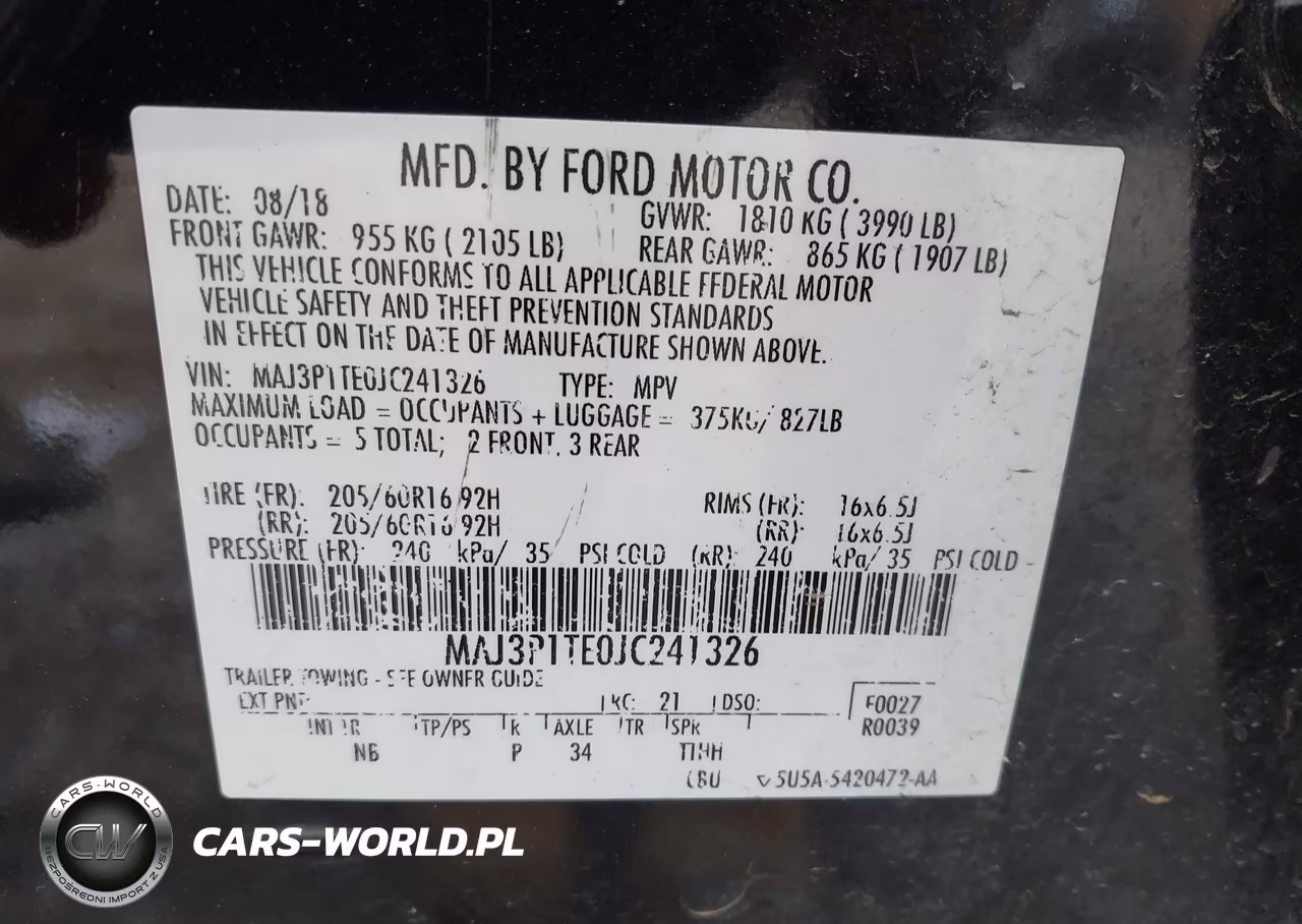 2018 Ford Ecosport Se VIN:MAJ3P1TE0JC241326 - 9