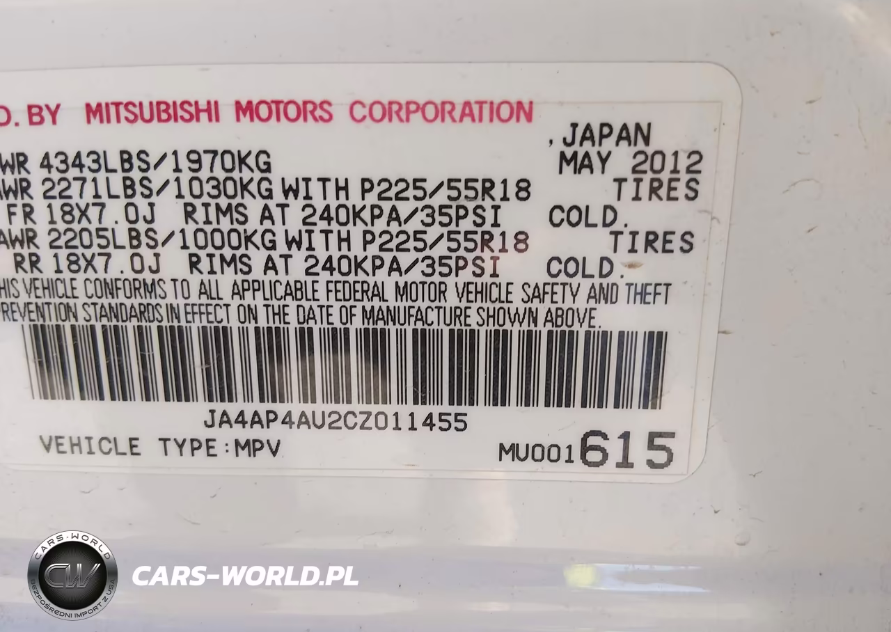 2012 Mitsubishi Outlander Sport Se VIN:JA4AP4AU2CZ011455 - 9