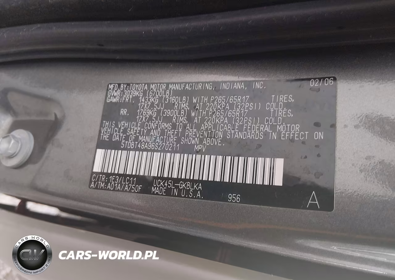 2006 Toyota Sequoia Limited V8 VIN:5TDBT48A96S270211 - 9