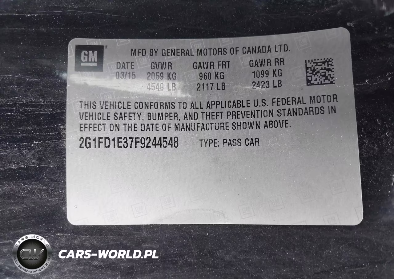 2015 Chevrolet Camaro 1Lt VIN:2G1FD1E37F9244548 - 9
