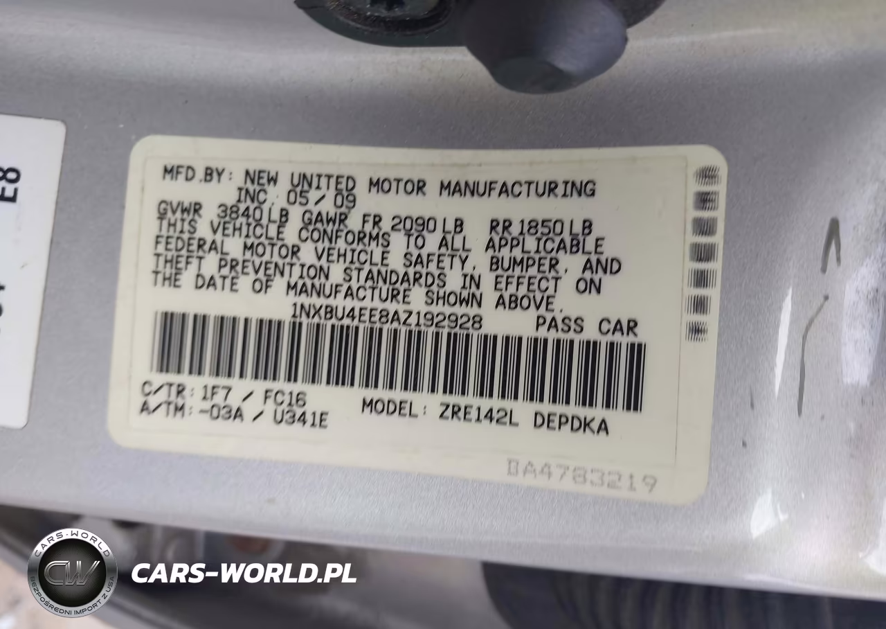 2010 Toyota Corolla Le VIN:1NXBU4EE8AZ192928 - 9