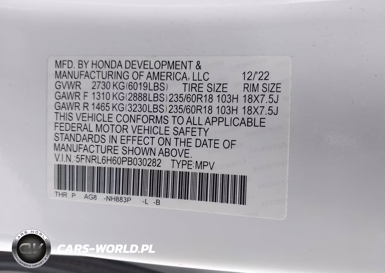 2023 Honda Odyssey Ex-L VIN:5FNRL6H60PB030282 - 9
