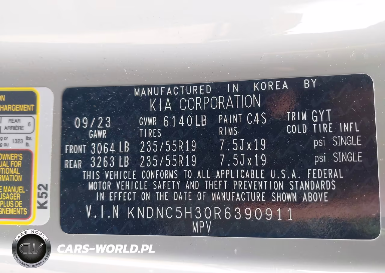 2024 Kia Carnival Mpv Ex VIN:KNDNC5H30R6390911 - 9