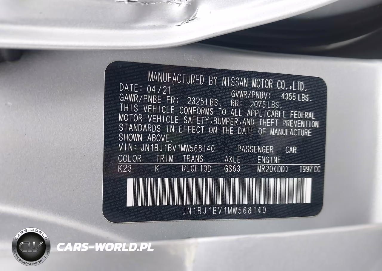 2021 Nissan Rogue Sport Sv Fwd Xtronic Cvt VIN:JN1BJ1BV1MW568140 - 9