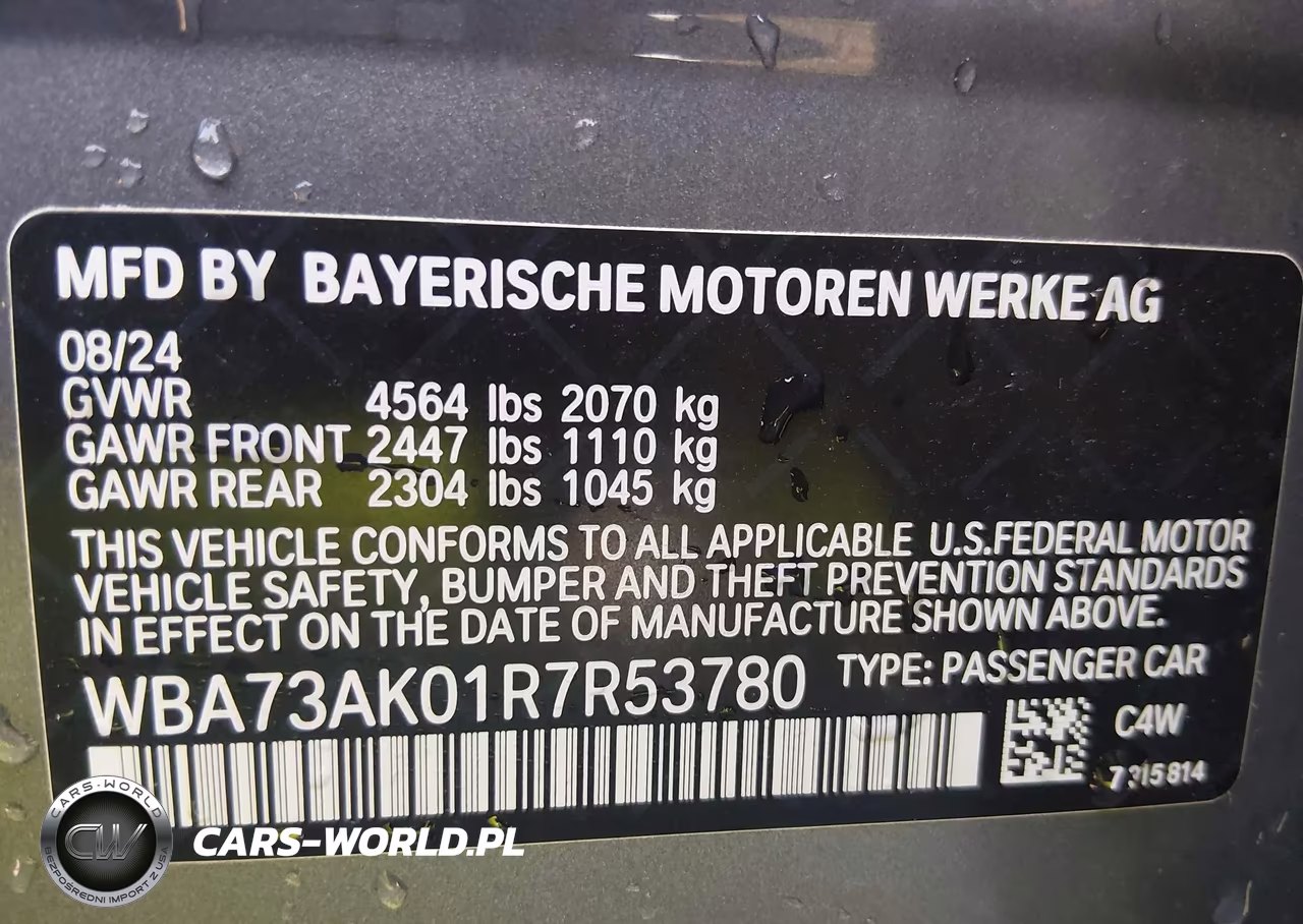 2024 BMW 228I Gran Coupe xDrive VIN:WBA73AK01R7R53780 - 9