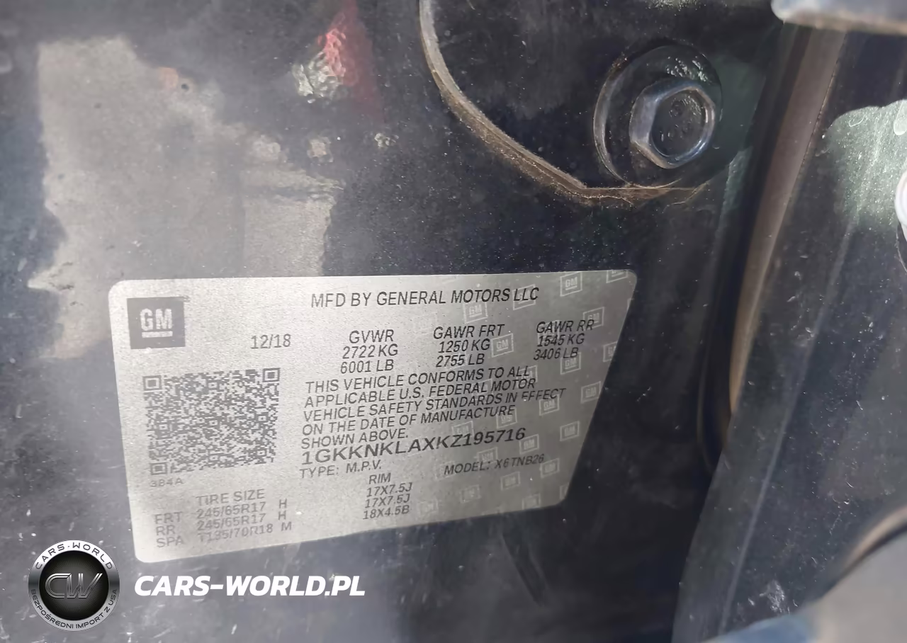 2019 GMC Acadia Sle-1 VIN:1GKKNKLAXKZ195716 - 9