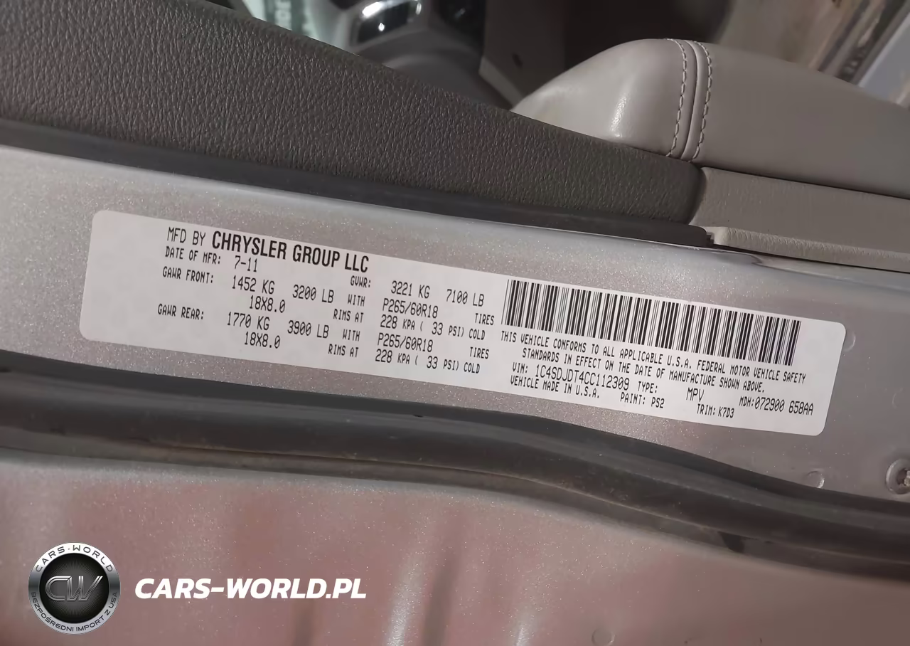 2012 Dodge Durango Crew VIN:1C4SDJDT4CC112309 - 9
