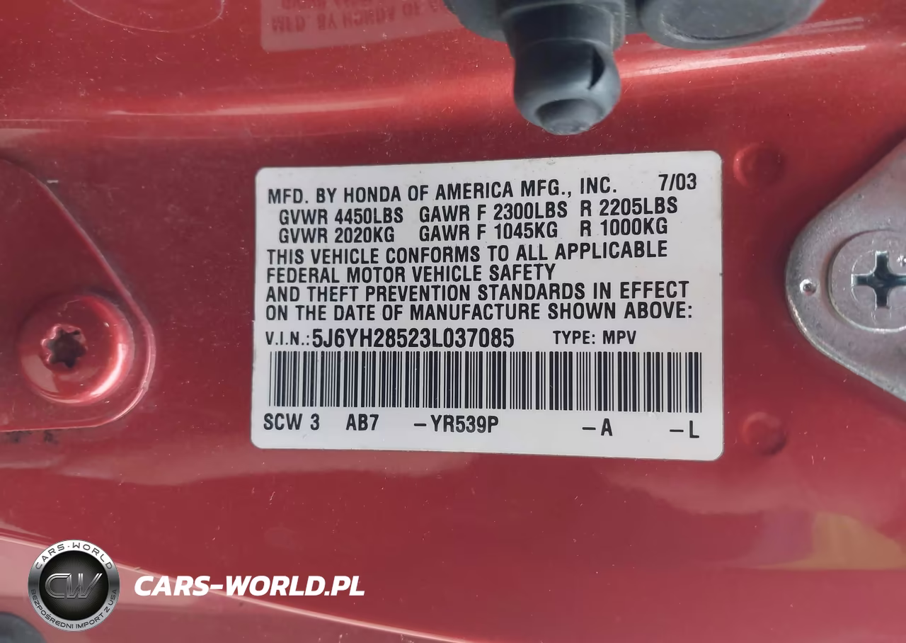 2003 Honda Element Ex VIN:5J6YH28523L037085 - 9