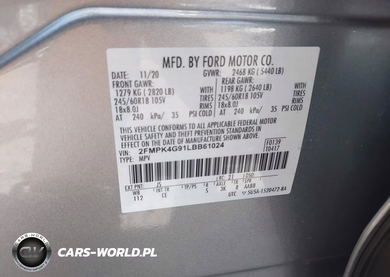 2020 Ford Edge Se VIN:2FMPK4G91LBB61024 - 9