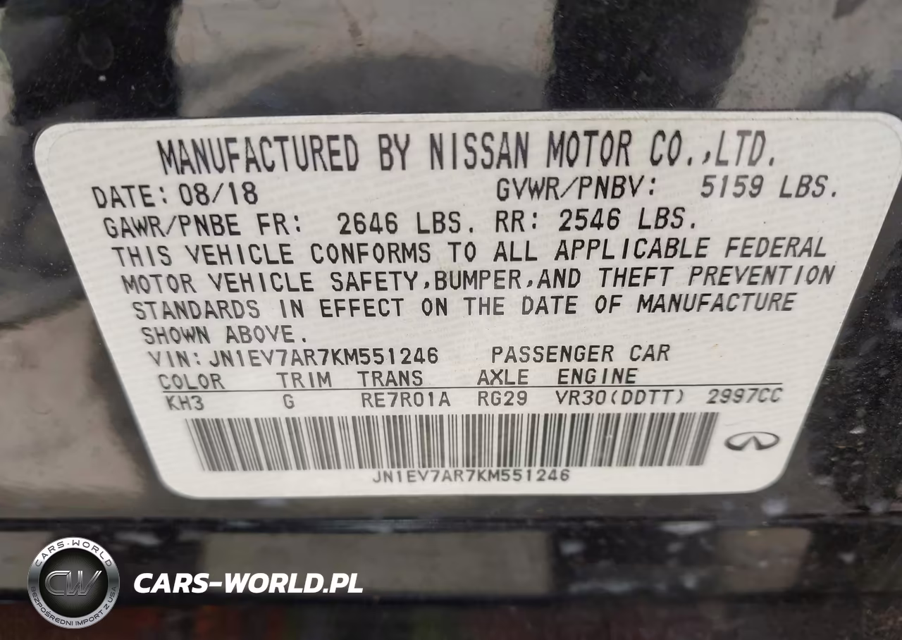 2019 Infiniti Q50 3.0T Luxe VIN:JN1EV7AR7KM551246 - 9