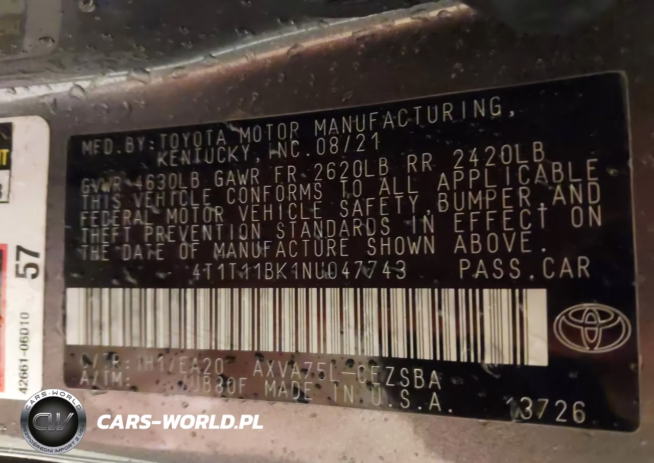 2022 Toyota Camry Se Awd VIN:4T1T11BK1NU047743 - 9