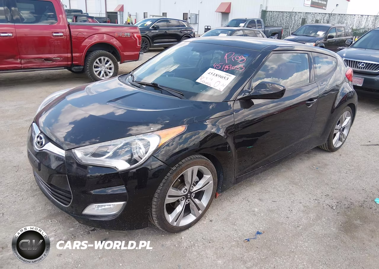 2012 Hyundai Veloster Base W-Red-Black VIN:KMHTC6AD8CU024404 - 2