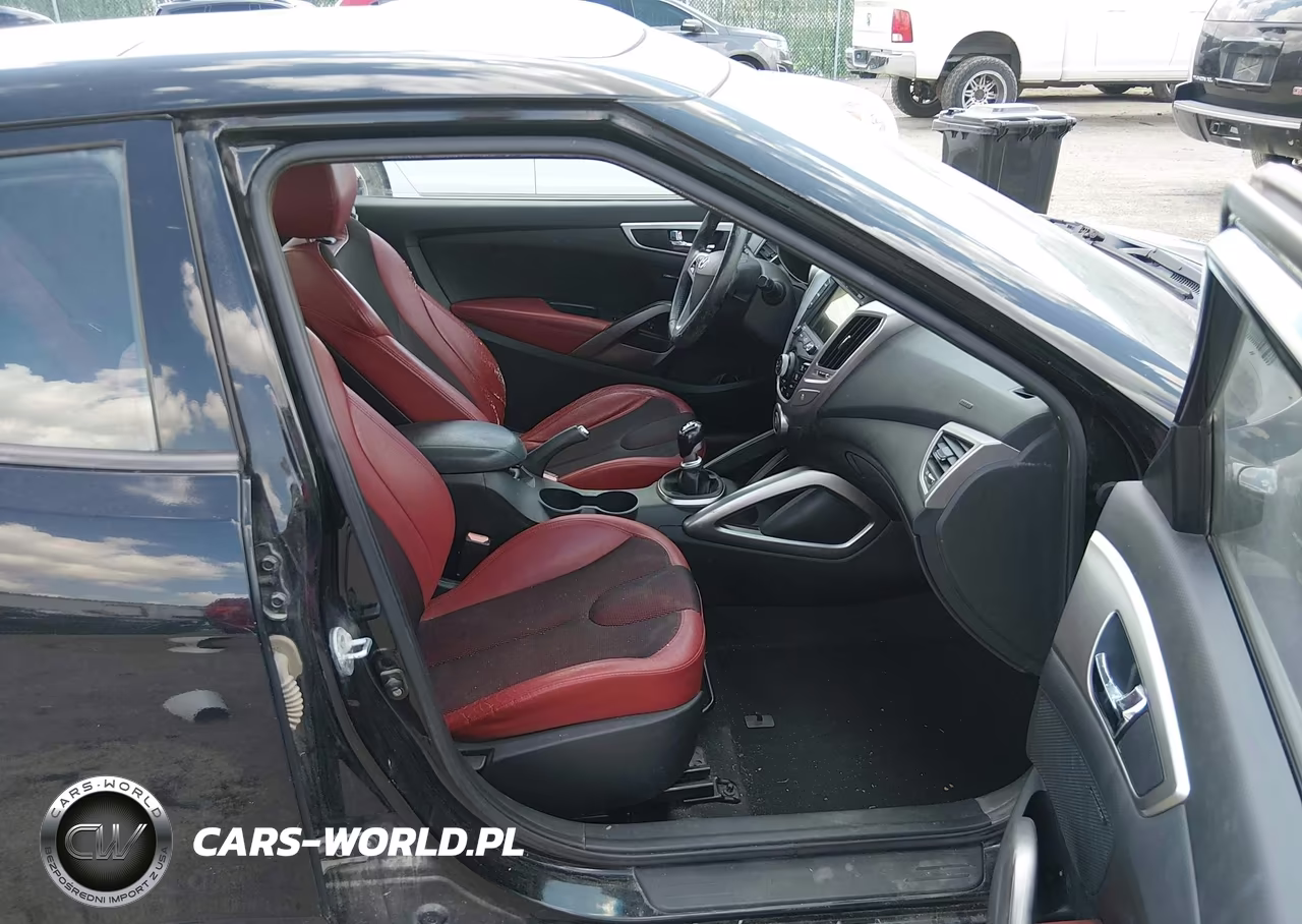 2012 Hyundai Veloster Base W-Red-Black VIN:KMHTC6AD8CU024404 - 5