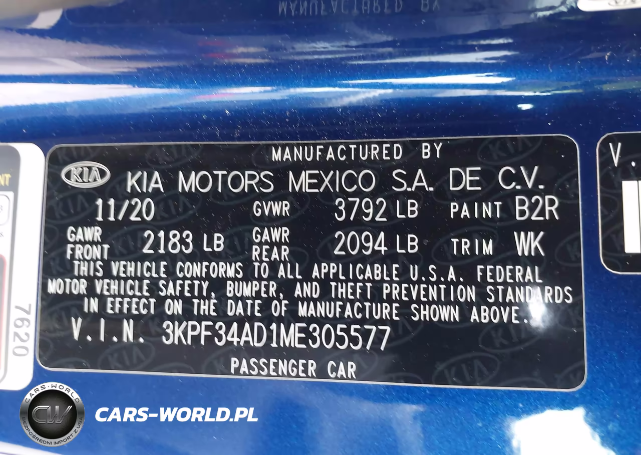 2021 Kia Forte Gt-Line VIN:3KPF34AD1ME305577 - 9