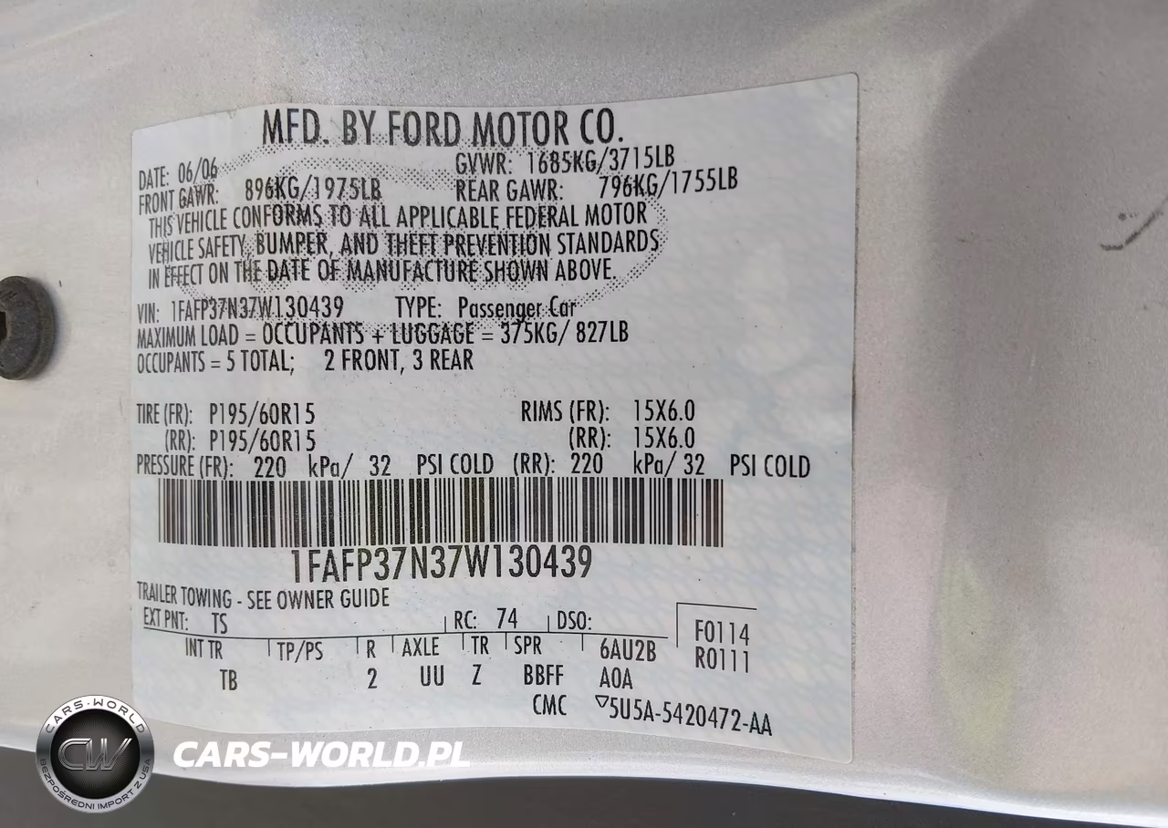 2007 Ford Focus S-Se-Ses VIN:1FAFP37N37W130439 - 9