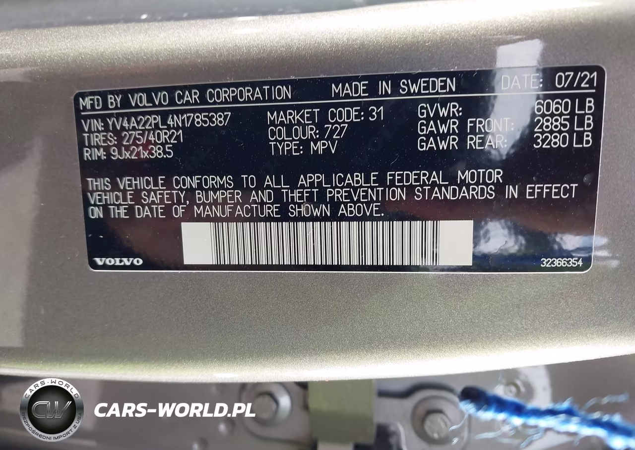 2022 Volvo Xc90 T6 Inscription 7 Passenger VIN:YV4A22PL4N1785387 - 9