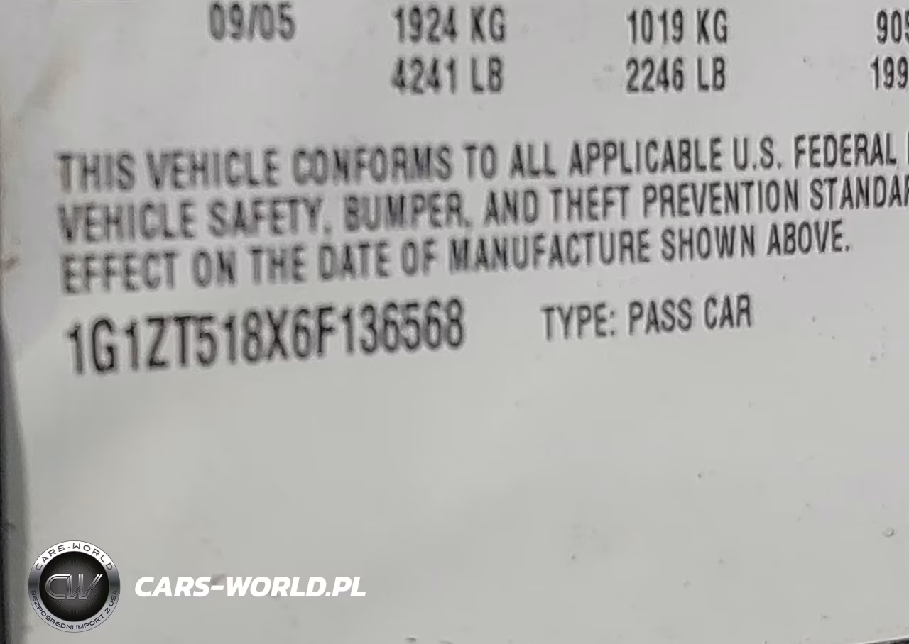 2006 Chevrolet Malibu Lt VIN:1G1ZT518X6F136568 - 9