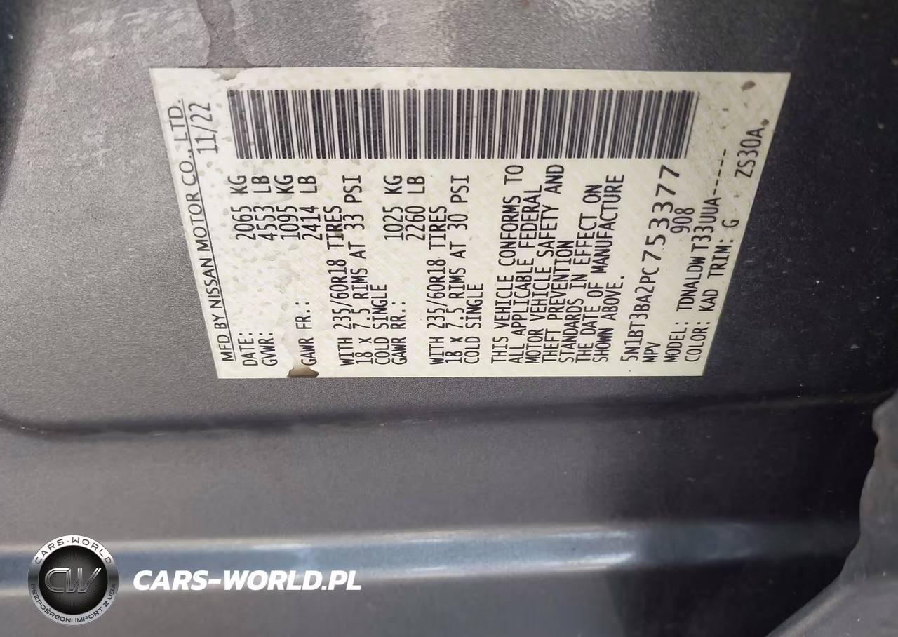 2023 Nissan Rogue Sv Fwd VIN:5N1BT3BA2PC753377 - 9