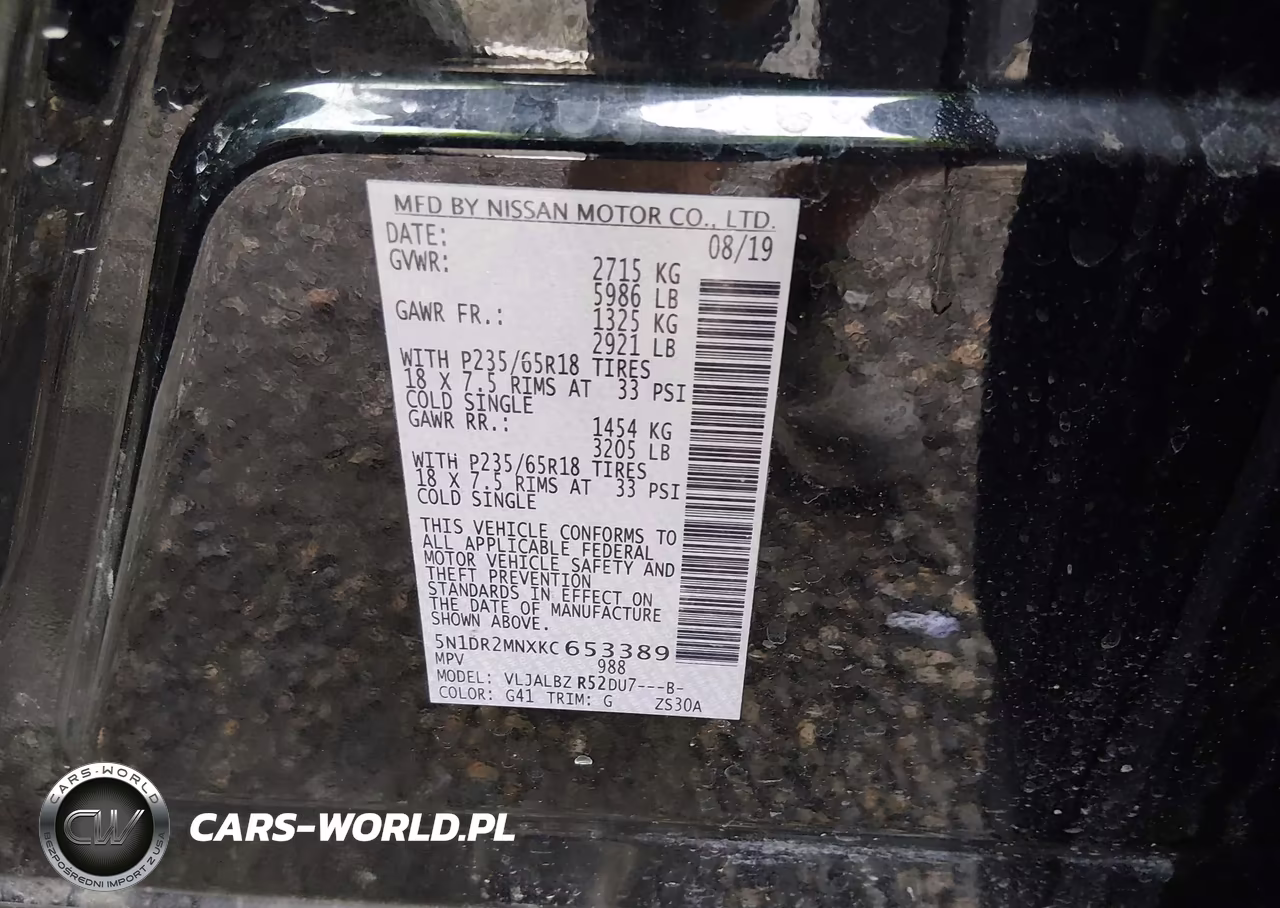 2019 Nissan Pathfinder S VIN:5N1DR2MNXKC653389 - 9