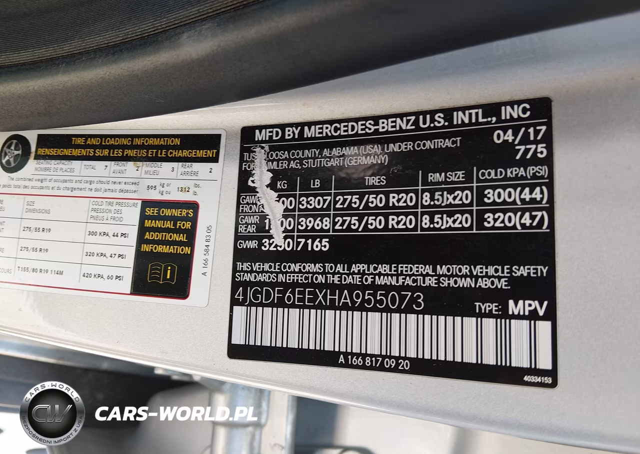2017 Mercedes-Benz Gls 450 4Matic VIN:4JGDF6EEXHA955073 - 9