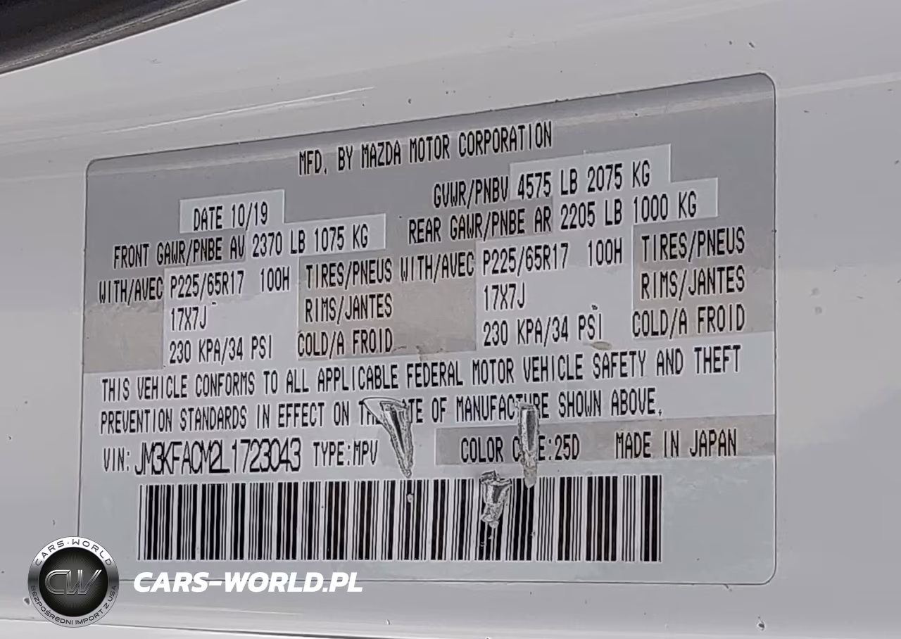 2020 Mazda Cx-5 Touring VIN:JM3KFACM2L1723043 - 9