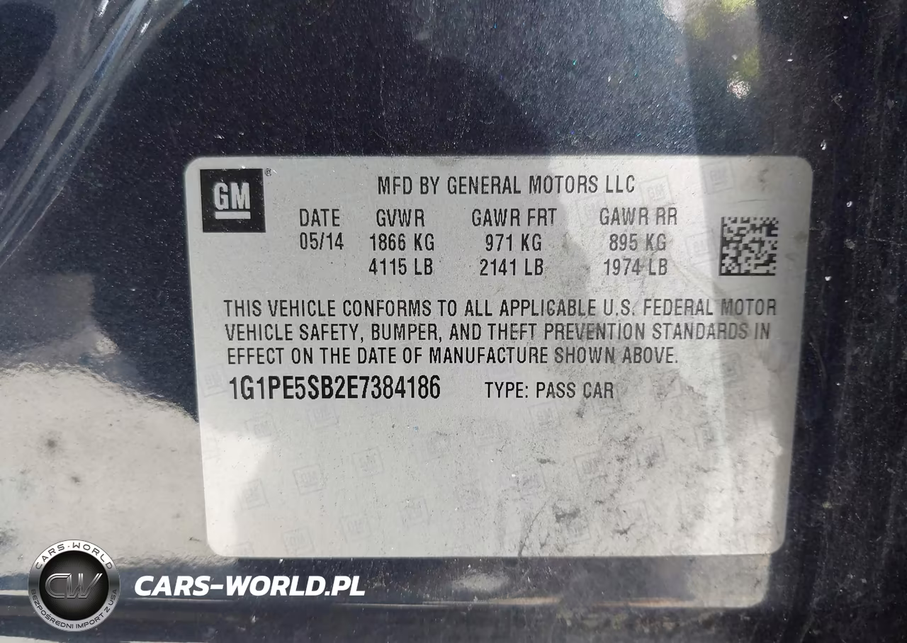2014 Chevrolet Cruze 2Lt Auto VIN:1G1PE5SB2E7384186 - 9