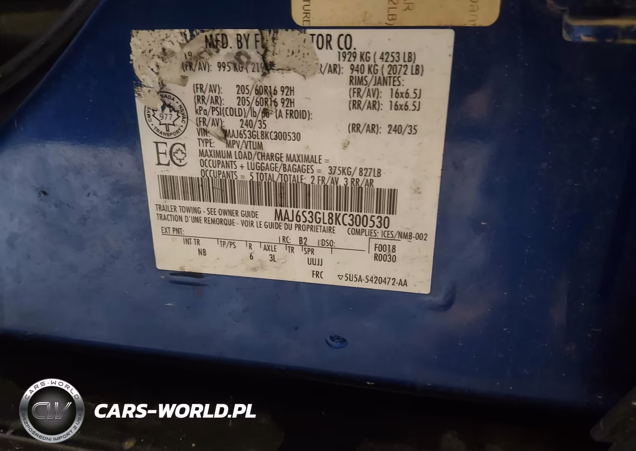 2019 Ford Ecosport Se VIN:MAJ6S3GL8KC300530 - 9