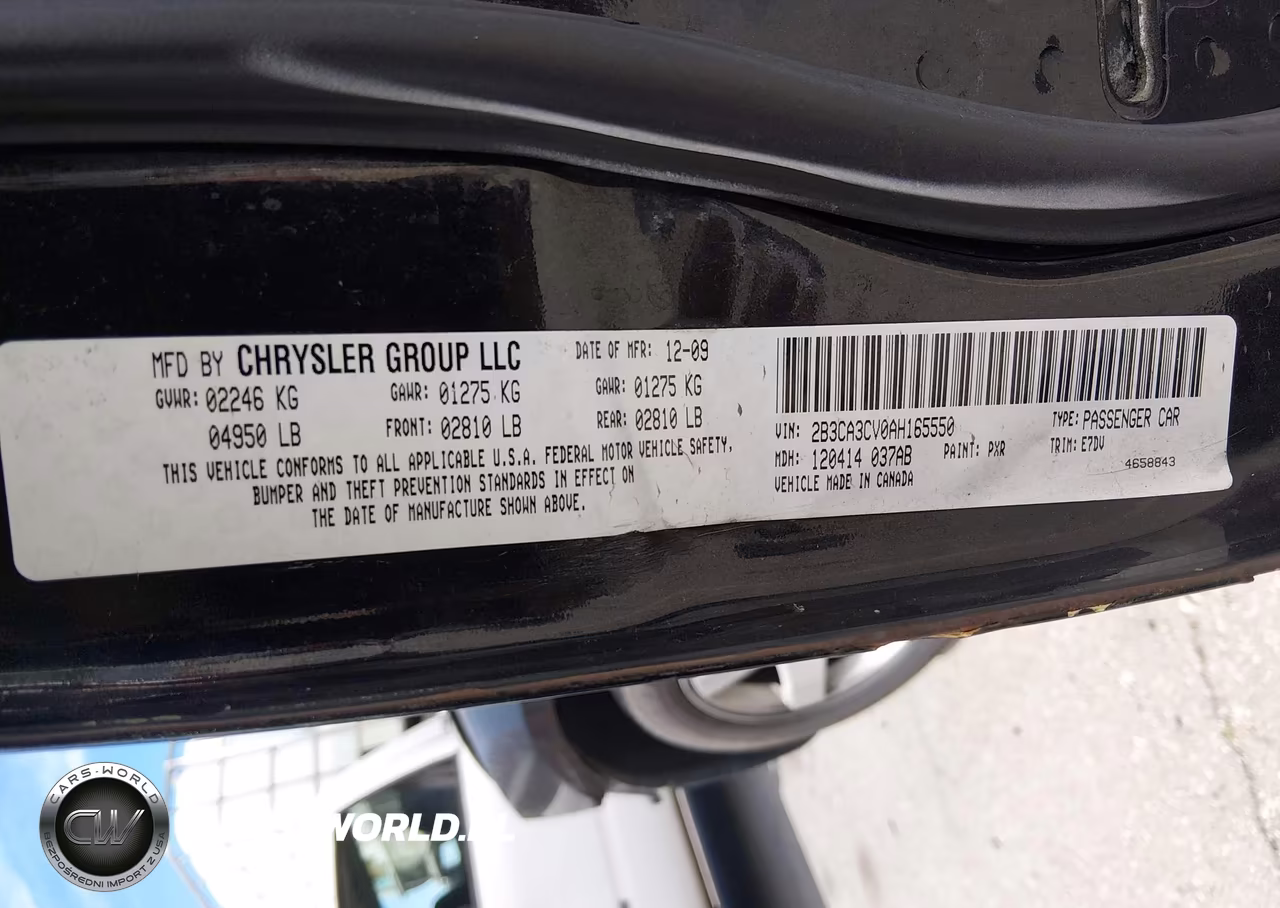 2010 Dodge Charger Sxt VIN:2B3CA3CV0AH165550 - 9