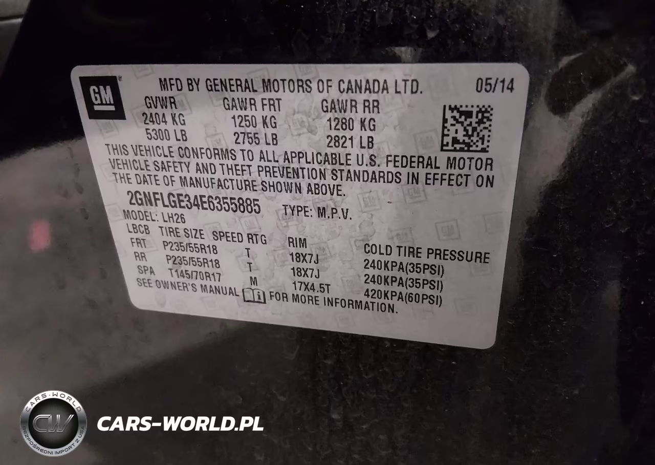 2014 Chevrolet Equinox 2Lt VIN:2GNFLGE34E6355885 - 9
