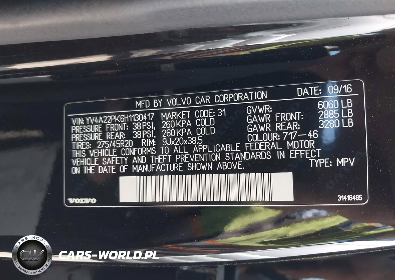 2017 Volvo Xc90 T6 Momentum VIN:YV4A22PK6H1130417 - 9