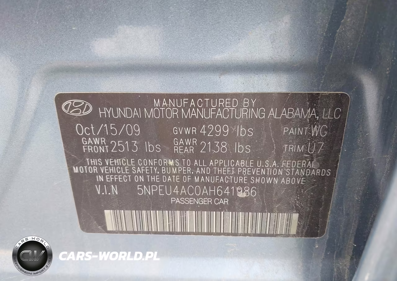 2010 Hyundai Sonata Limited VIN:5NPEU4AC0AH641986 - 9