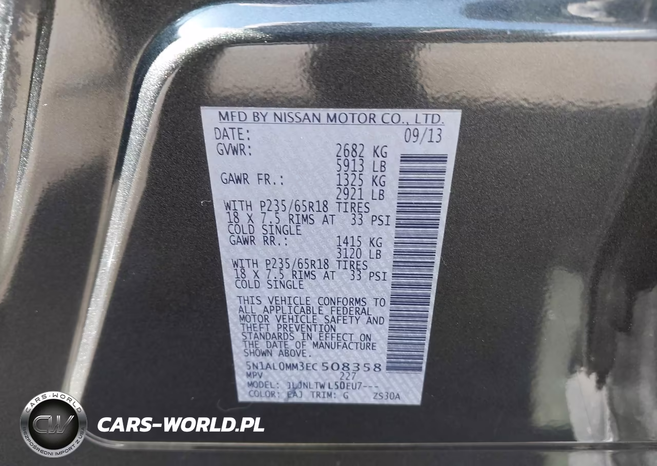 2014 Infiniti Qx60 VIN:5N1AL0MM3EC508358 - 9