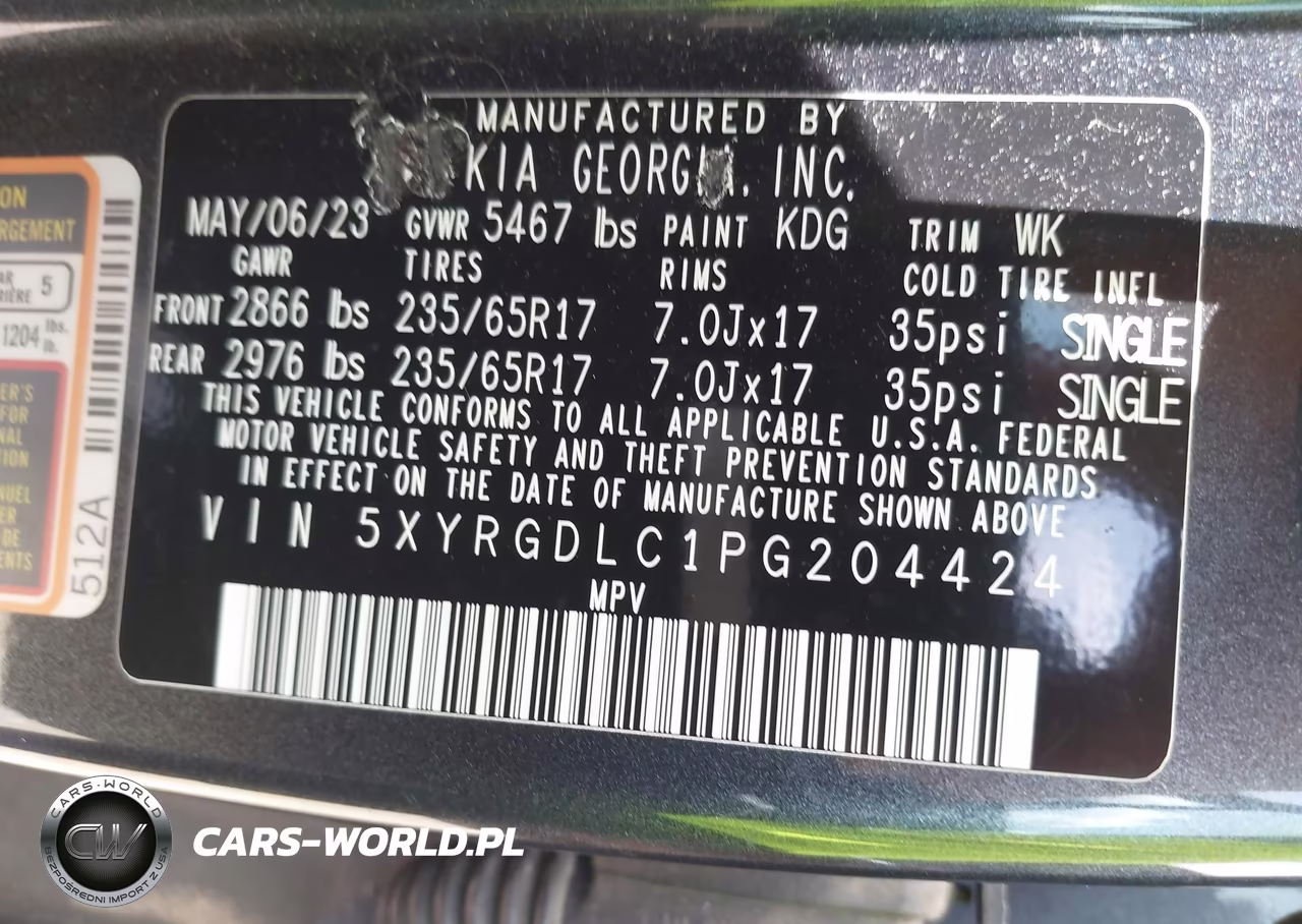 2023 Kia Sorento Lx VIN:5XYRGDLC1PG204424 - 9