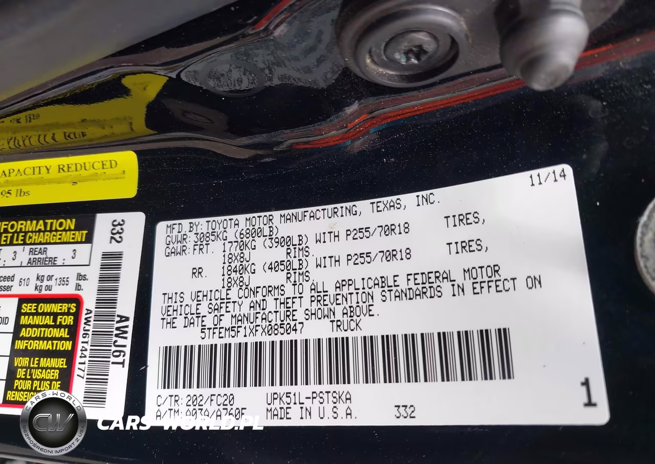 2015 Toyota Tundra Sr5 4.6L V8 VIN:5TFEM5F1XFX085047 - 9