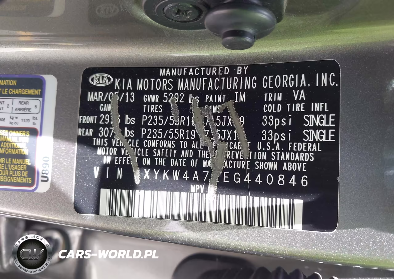 2014 Kia Sorento Sx VIN:5XYKW4A72EG440846 - 9