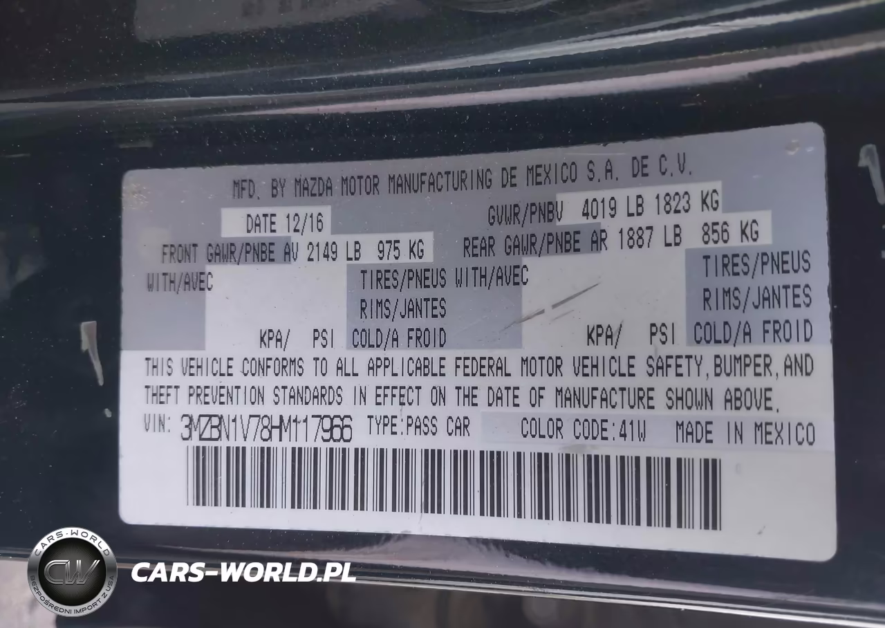 2017 Mazda Mazda3 Touring VIN:3MZBN1V78HM117966 - 9