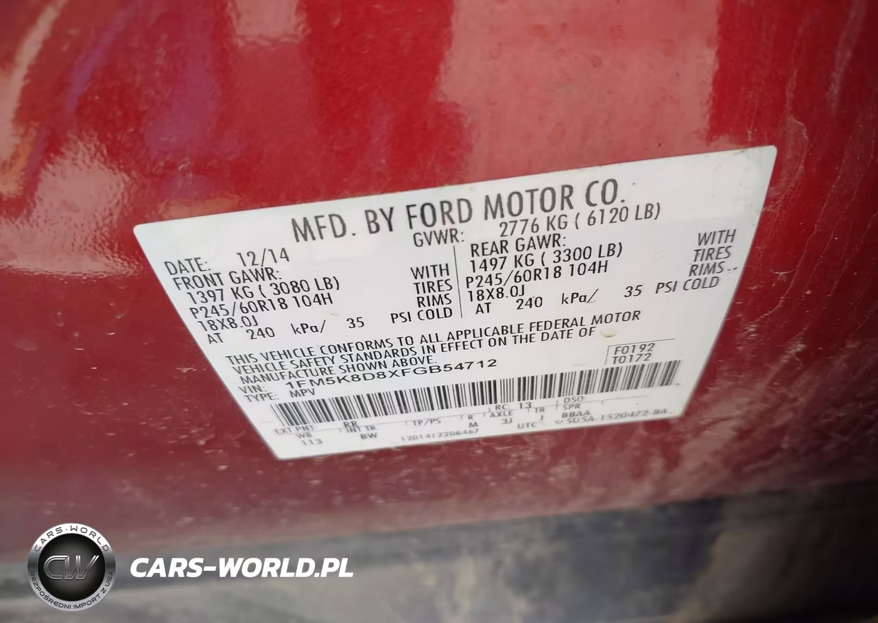 2015 Ford Explorer Xlt VIN:1FM5K8D8XFGB54712 - 9