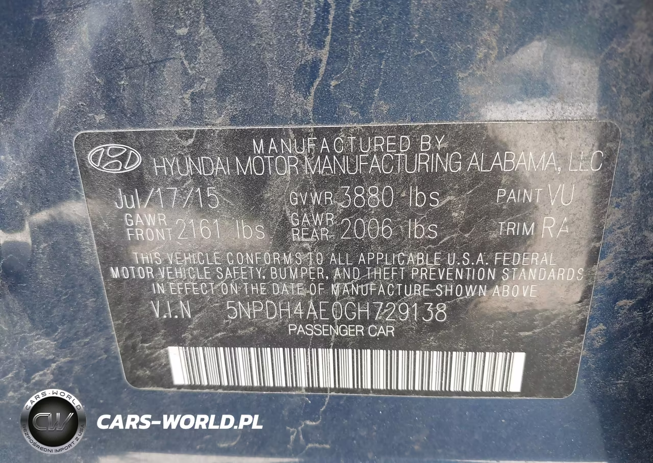 2016 Hyundai Elantra Se VIN:5NPDH4AE0GH729138 - 9