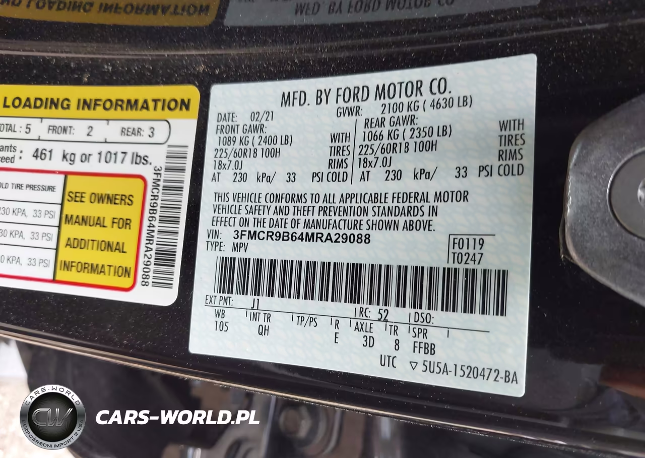 2021 Ford Bronco Sport Big Bend VIN:3FMCR9B64MRA29088 - 9