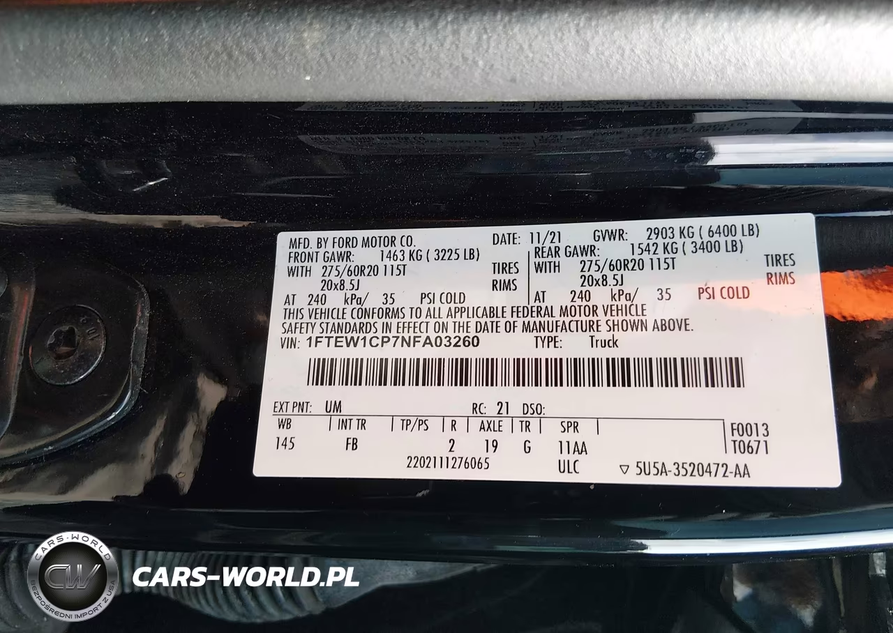 2022 Ford F-150 Xlt VIN:1FTEW1CP7NFA03260 - 9