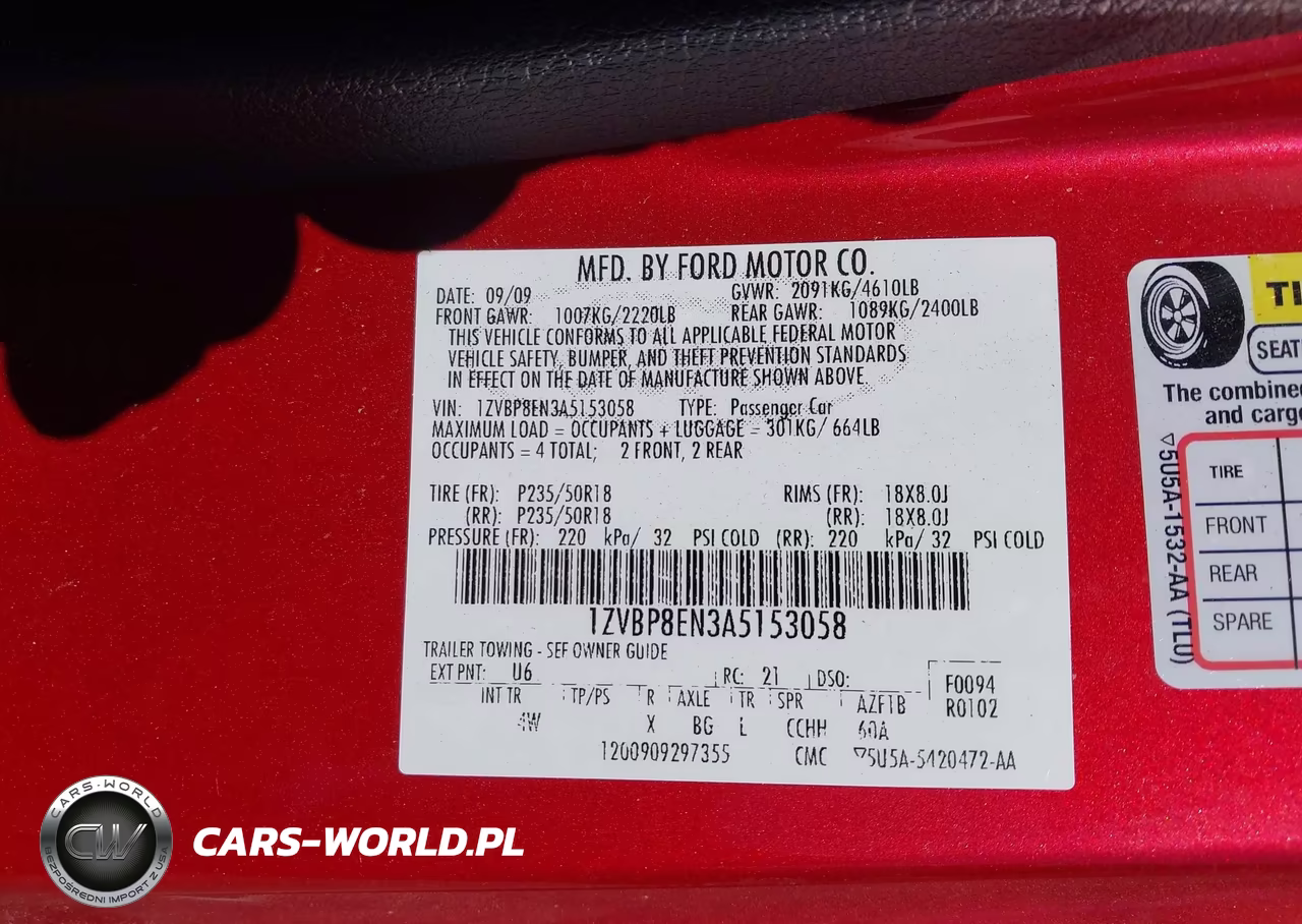 2010 Ford Mustang V6-V6 Premium VIN:1ZVBP8EN3A5153058 - 9